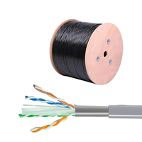 OWIRE Cat 6 U/UTP Kabel Lan Luar Ruangan Kecepatan Tinggi Gigabit Ethernet 1000Mbps Tahan UV Stabil Tahan Air Tembaga Bebas Oksigen 23AWG