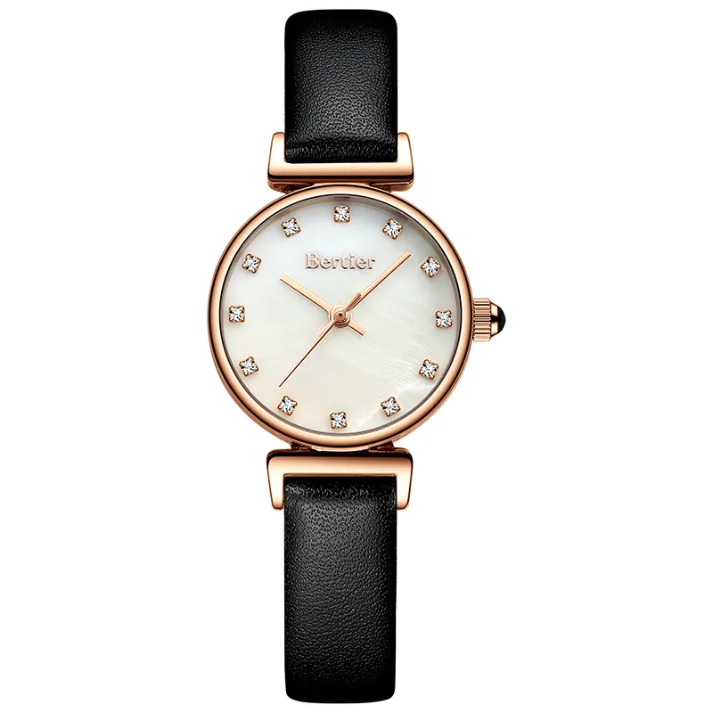 女性腕時計ファッションブレスレットセットレディースクォーツ時計高級ウェディング時計防水時計2022卸売DY005レザー