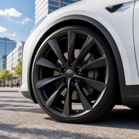 Jantes de voiture en aluminium forgé noir satiné de 20 pouces, haute qualité, légères, 5x120, adaptées à la Tesla Model X