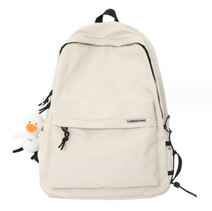 Unisex Giản Dị Trọng Lượng Nhẹ Đơn Giản Màu Sắc Rắn Thư In Đa Chức Năng Giảm Tải Zip Du Lịch Schoolbag Ba Lô - Product Image 4