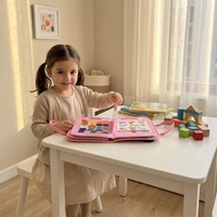 Livre d'activités Montessori en feutre, livre silencieux éducatif pour bébés, activité sensorielle précoce, livre d'autocollants magiques réutilisables, jouets et cadeaux pour enfants