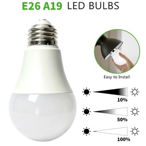 Bombilla LED A19 E26 AC110~120V con Tres Niveles de Atenuación, Pantalla de PC SMD, Base de Aluminio, CRI Ra80, Certificación ETL - Product Image 3