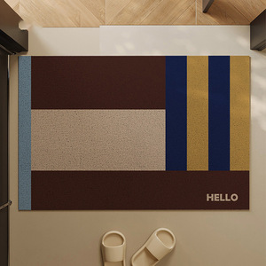 Alfombra de Entrada para el Hogar, Rectangular, Antideslizante, de Seda, Fácil de Limpiar, con Diseño de Letras 'Hello' - Product Image 3