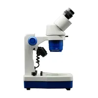 SCIEDU Binocular Dual Objective Stereo Microscope 10X-40X Optional WF10X Dual LED 360° Rotatable Head 100mm Teaching Microscope