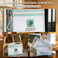 Bolsa para archivos con rejilla transparente, bolsa de almacenamiento de documentos de oficina para clasificación por materias, bolsa de almacenamiento para exámenes, bolsa para papeles de prueba