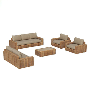 Set di Divani da <span class=keywords><strong>Giardino</strong></span> Moderni <span class=keywords><strong>in</strong></span> Vimini PE <span class=keywords><strong>Rattan</strong></span> con Struttura <span class=keywords><strong>in</strong></span> Alluminio per Ville, Balconi, Cortili e Appartamenti - Product Image 3