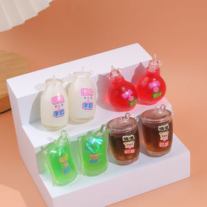 Jouet anti-stress mignon en forme de mini-gobelet de thé au lait, avec paillettes, jouet à presser, balle anti-stress classique, capsule, balle fidget - Product Image 3