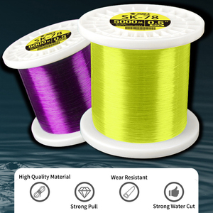 Fil de pêche en nylon en gros, <span class=keywords><strong>5000</strong></span> mètres/rouleau, 0,1 mm-0,4 mm, monofilament, résistant à l'usure et à la traction, ligne principale, ligne de tête - Product Image 2
