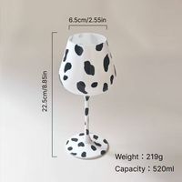 Gelas Anggur Merah Kristal Motif Harimau Leopard Lukis Kreatif Grosir, Desain Minimalis Tanpa Gagang, Kapasitas 401-500ml