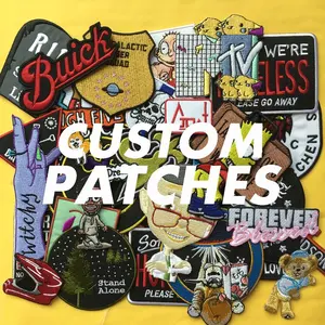 Iron On Chenille Patch Custom Design Letters Heat Press Embroidered Custom Chenille Patches Hats Designer Logo Iron On Custom Embroidered Patches