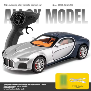Modèle de voiture de sport Bugatti <span class=keywords><strong>Atlantic</strong></span> de haute qualité 1/24, voiture de course RC 2.4G, télécommande, alliage moulé sous pression, ouverture, cadeaux, collection, jouets - Product Image 5