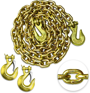 Cadena de Acero Galvanizado Amarillo Tipo G70 G80 para Remolque, Cadena de Amarre para Transporte, Suministro de Fábrica China 001 - Product Image 1