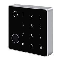 Teclado de Acceso con Huella Digital y Contraseña, Cuadrado de 86*86 mm, DC12V, Desbloqueo por Aplicación, WiFi Tuya, IP66, Resistente al Agua