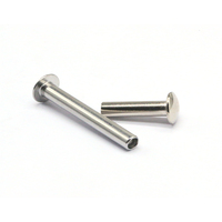 Rivets semi-tubulaires en acier inoxydable, tête de 3 mm, 4 mm, 5 mm, norme ISO, finition brillante, marque Saitong, tailles personnalisables pour meubles