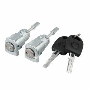 Yunnuo Car Door <b>Lock</b> Cylinder 604837167 604837168 Zinc Plated With 2 <b>Keys</b> For Volkswagen - Product Image 2