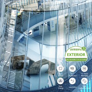 فيلم نوافذ خارجي موفر للطاقة للمنازل والفنادق والمكاتب، يحجب 99% من الأشعة فوق البنفسجية، عازل للحرارة، فيلم نوافذ سيراميك نانو للمباني - Product Image 5