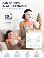 Nueva Máscara LED de Silicona de 7 Colores con Luz Roja Infrarroja, Dispositivo de Terapia Fotónica para el Cuidado de la Piel