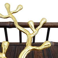 Branches en métal doré personnalisées pour inserts décoratifs en cristal faits main, inserts pour trous de vase en forme de gourde pour entrée de salon, décorations d'intérieur