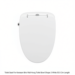 Siège de toilette pour cuvette de toilette murale Kerasan Brio, forme 3, blanc, longueur 50,5 cm - Product Image 3