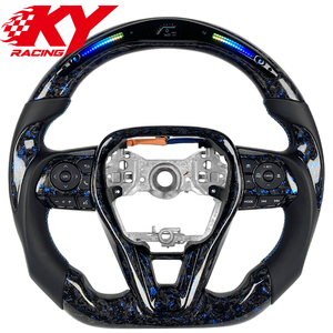Accesorios Interiores para Automóviles Toyota Corolla XEI LE RAV4 Avalon 2014-2026, Volante de Fibra de Carbono Forjado con LED RPM Personalizado - Product Image 1
