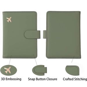 Porta Pasaportes Resistente de PU con Protección RFID, Porta Tarjetas, Accesorios de Viaje Imprescindibles, Esenciales para el Aeropuerto, Regalo - Product Image 4