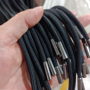 Custom Logo Round <b>Drawstring</b> Cord for Hoodie Waistband with Bullet Tips - Product Image 6