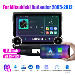 Autoradio Android 2 Din con Schermo QLED 2K da 11,8 Pollici e Doppia Manopola per Mitsubishi <span class=keywords><strong>Outlander</strong></span> 2005-2012, Stereo con Android <span class=keywords><strong>Auto</strong></span> e Carplay - Product Image 3