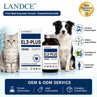 Comprimés multivitaminés et minéraux pour animaux de compagnie Landce, FOS, GOS, acides aminés, soutien immunitaire, absorption rapide pour chats et chiens, soins de santé en gel