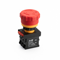 Pulsante di arresto di emergenza elettronico in plastica EAST 22mm IP65 10A rosso 1NO1NC per quadro di distribuzione