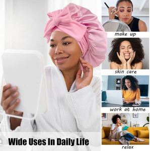 Bonnet en satin de soie de haute qualité, le plus vendu, avec long lien élastique, grande taille, pour le soin des cheveux, bonnet de nuit, usage quotidien, toutes saisons - Product Image 5
