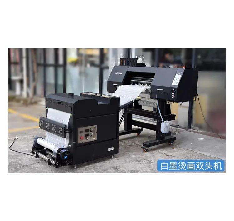 A1 60Cm Dual Xp600 Printkop Uv Dtf Inkjet Printing Roll Film Transfer Printer Machine A3 Dtf Printer Voor T-Shirt