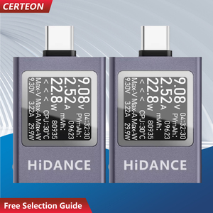 USB-C 전력 측정기 PD3.1 600W 고속 충전 케이블 분석기 4.5-50V 0-6A 전압 전류 테스터 - Product Image 1