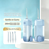 Hydropulseur Portable Sans Fil 200ML pour Nettoyage Dentaire à Domicile et en Voyage