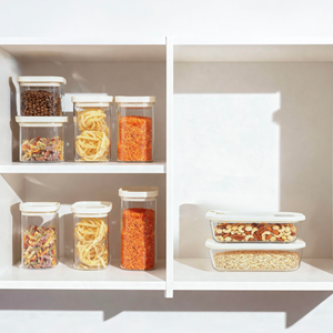 Home Kitchen Bulk Food Storage Airtight <b>Clear</b> Glass <b>Containers</b> Multisize Set Glass Vessels for Different Volume Borosilicate Lid - Product Image 4