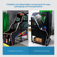 Machine d'amusement électronique de jeu d'arcade de basket-ball de rue fou extrême de cerceaux de rue à monnayeur de luxe en gros d'usine