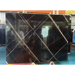 Losas de Mármol Natural Negro y Dorado Lauren al por Mayor, Cubiertas Modernas para Mesas de Comedor, Mesas de Centro, Escaleras, Pasillos, Paredes de Alta Gama - Product Image 1