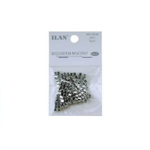 Strass Ilan 4mm Quadrati Argento Bianco 8g Per Accessori Nail Art - Product Image 2