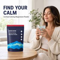 Poudre d'électrolytes de magnésium apaisante pour le cortisol, soulagement du stress, soutien à la relaxation, amélioration de l'humeur et du sommeil, OEM, étiquette privée personnalisée