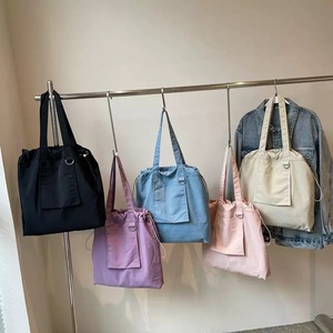 Bolsa de Mano Personalizada Ecológica de Gran Capacidad con Cordón de Nailon, Bolsa de <span class=keywords><strong>Compras</strong></span> Diaria de Color Sólido para Regalos Pequeños - Product Image 1