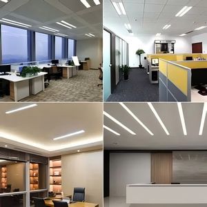 Luminaria LED Lineal de 130lm/w 0/1-10v DALI UGR<19 130LPW en Forma de X Y T Z con Rejilla, Tipo Batten Directo e Indirecto - Product Image 2