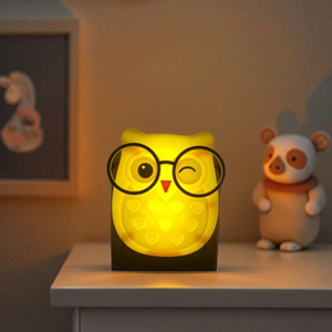 OEM W090 cartoon Owl LED SMD mini interrupteur plug in small wall night light lamp avec 0.6W et 110V ou 220V pour chambre à coucher - Product Image 2