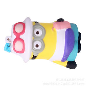 Juguete Antiestrés de PU, Figura de Minion con Sombrero Rosa y Gafas, para Niños de 5 a 7 Años, Unisex - Product Image 4