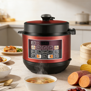 Nueva Olla a Presión Eléctrica Multifuncional de 6QT, Olla de Cocción Instantánea de Acero Inoxidable, Arrocera a Presión KC04005 - Product Image 1