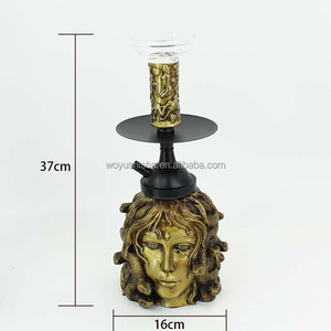 Shisha narguilé Medusa au design unique pour n'importe quel lieu Sculpture de tête en résine Narguilé - Product Image 4