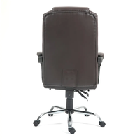 Chaise de bureau pivotante exécutive en PU, style vintage minimaliste, réglable en hauteur, avec repose-pieds et accoudoirs articulés en métal – Meilleure vente