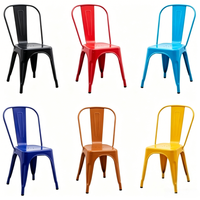 Chaises de salle à manger empilables en métal, très demandées, pour café, restaurant, jardin, parc, extérieur, mariage