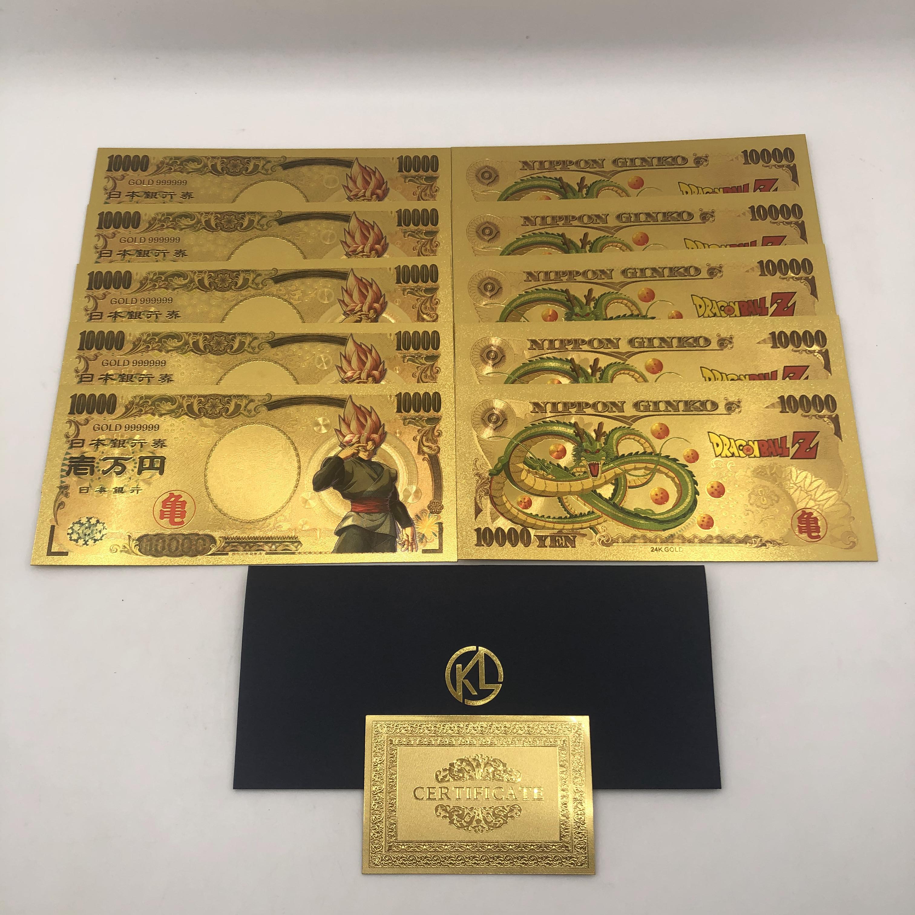 ドラゴンボール悟空ブラックアニメジャパン10000円記念紙幣24k