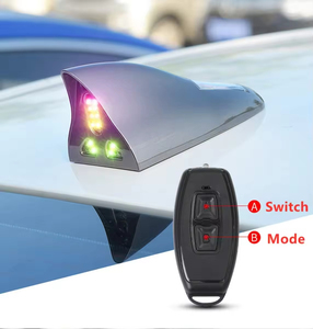 Antena de aleta de tiburón para coche de energía Solar, antenas de señal de Radio automática, antenas de techo, luz de advertencia de seguridad de conducción, luz LED Universal - Product Image 3