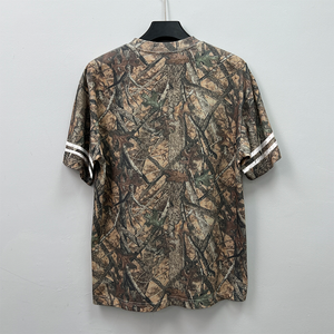 T-shirt vintage camouflage Real Tree 260 g/m² à col rond pour homme, chemises en coton personnalisées de créateur, t-shirts imprimés à épaules tombantes et coupe oversize - Product Image 5