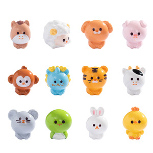 Figuras de animales del zodíaco en miniatura Dp, decoraciones bonitas de resina para adornos de escritorio de coche - Product Image 5